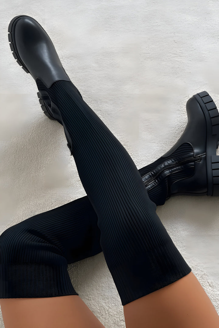 Sabine | Fastened Stretch Over The Knee Boots for Women