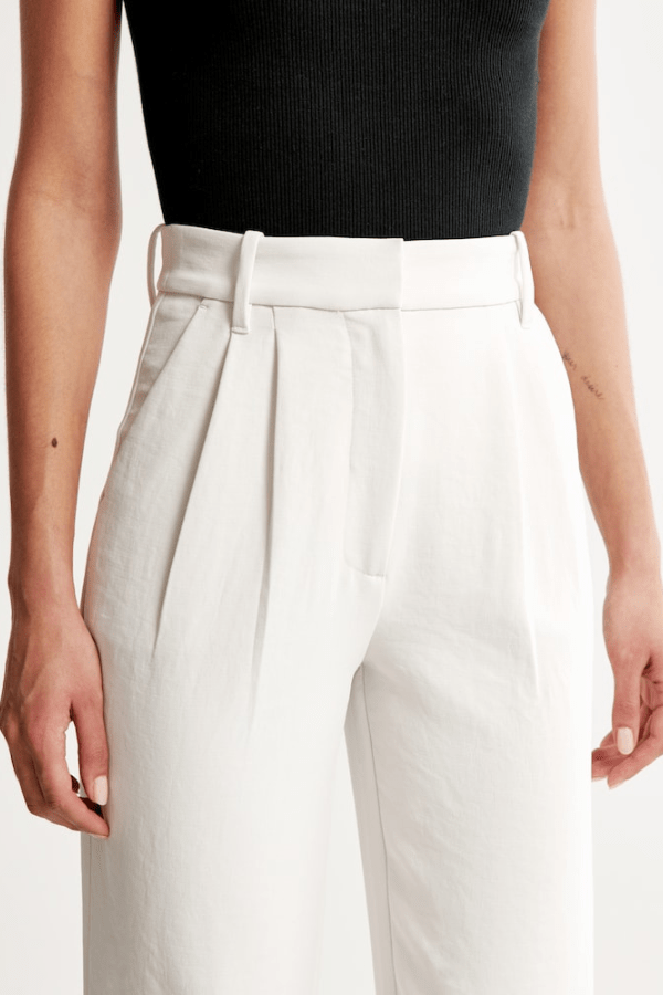 Eugenie | Creased Pleated Straight Leg Pants for Women