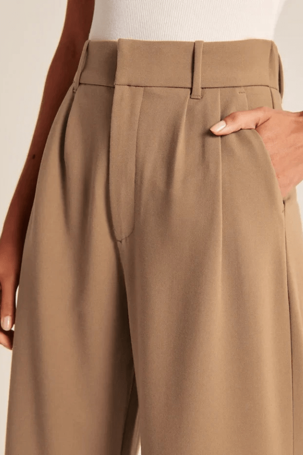 Eugenie | Creased Pleated Straight Leg Pants for Women