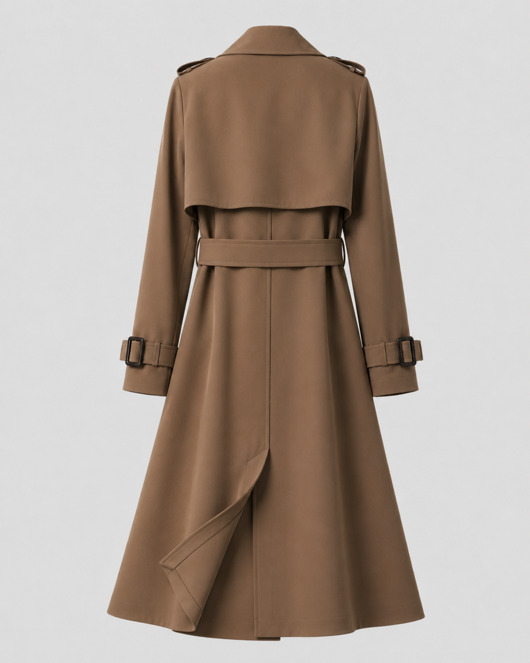 Women's Long Belted Trench Coat