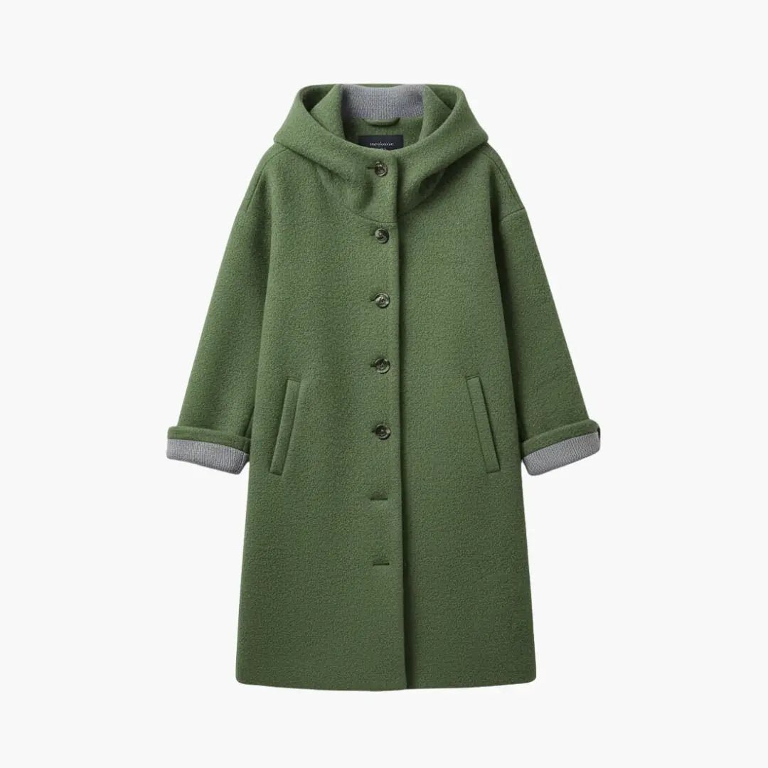 Tiphaine | Robust Longline Hooded Overcoat for Women