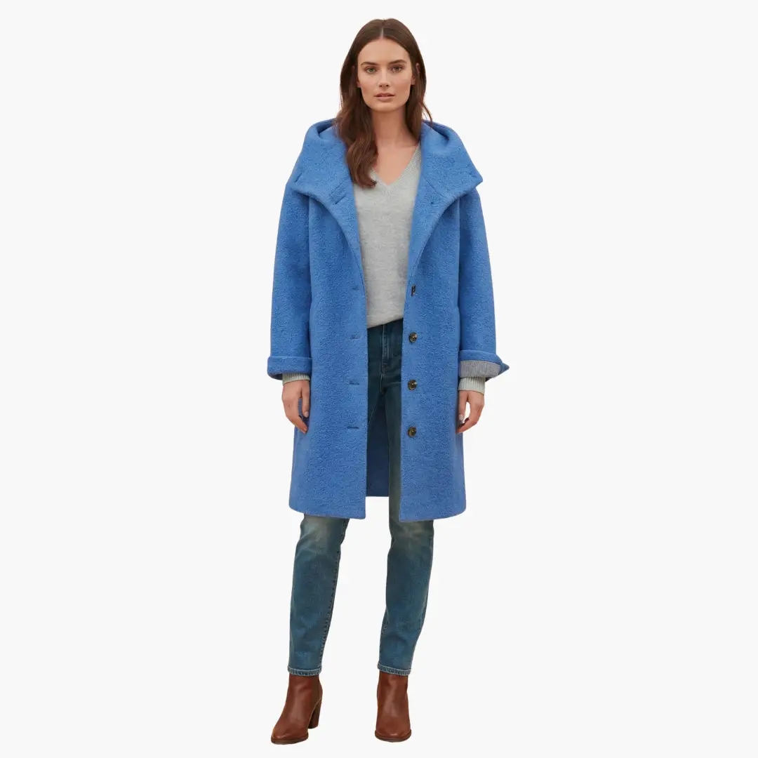 Tiphaine | Robust Longline Hooded Overcoat for Women