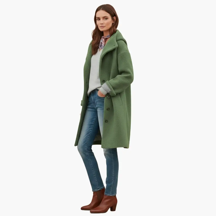 Tiphaine | Robust Longline Hooded Overcoat for Women