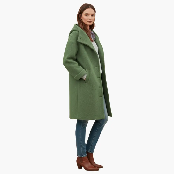 Tiphaine | Robust Longline Hooded Overcoat for Women