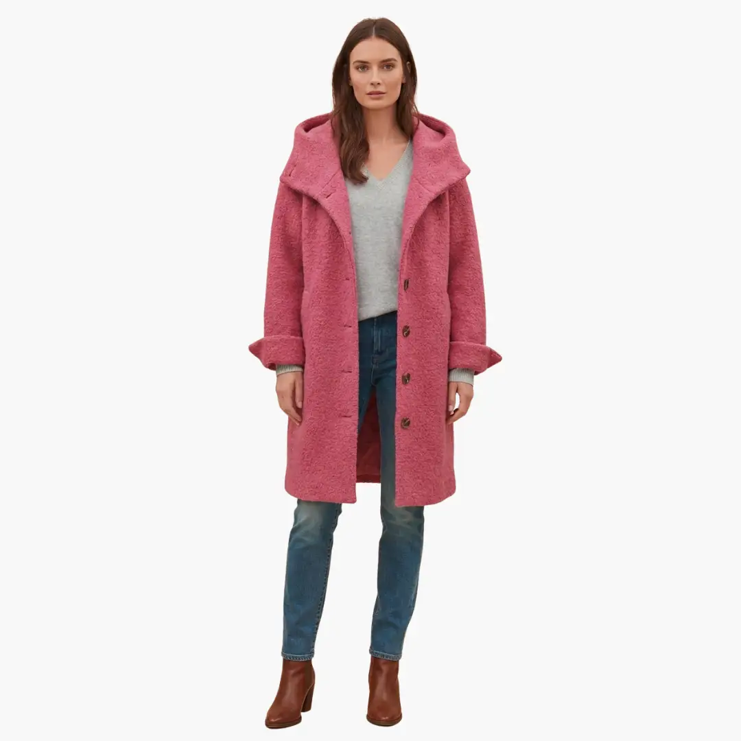 Tiphaine | Robust Longline Hooded Overcoat for Women