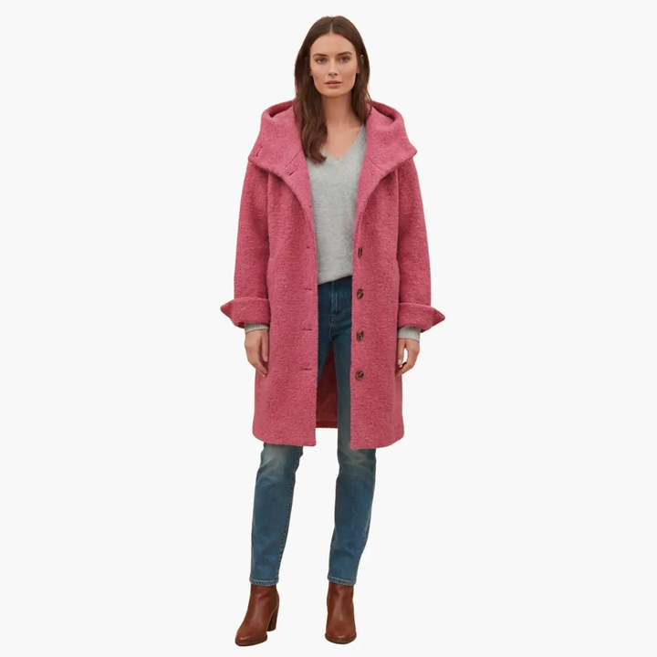 Tiphaine | Robust Longline Hooded Overcoat for Women