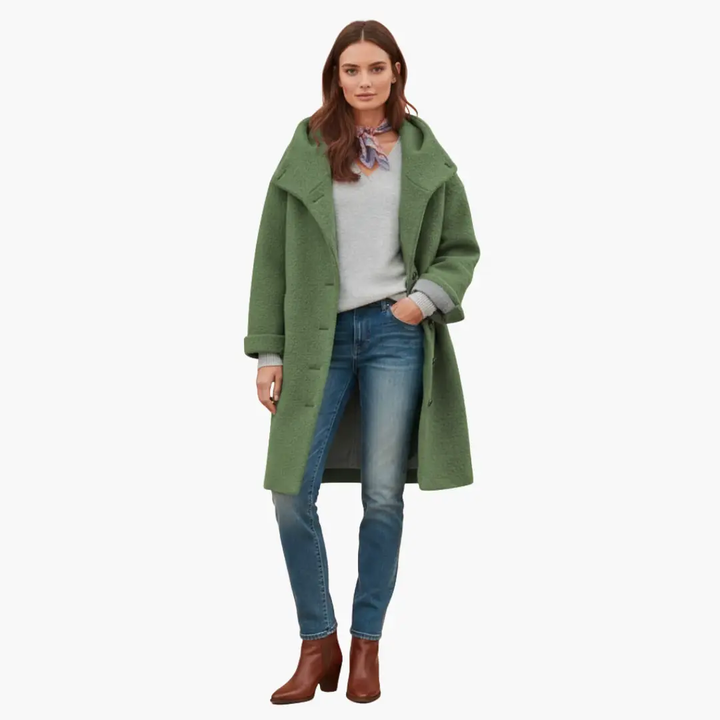 Tiphaine | Robust Longline Hooded Overcoat for Women
