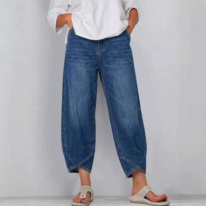 Sylvie | Supple Relaxed Barrel Leg Cropped Jeans for Women