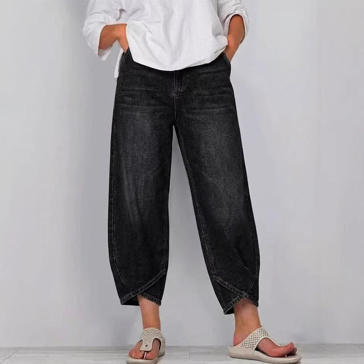 Sylvie | Supple Relaxed Barrel Leg Cropped Jeans for Women