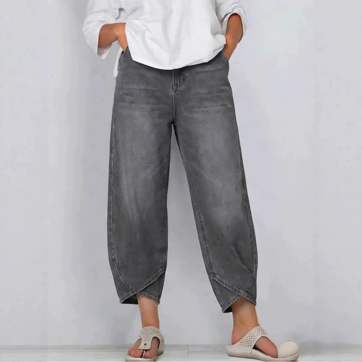 Sylvie | Supple Relaxed Barrel Leg Cropped Jeans for Women