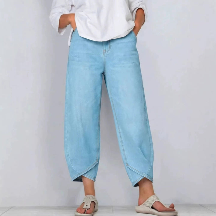 Sylvie | Supple Relaxed Barrel Leg Cropped Jeans for Women