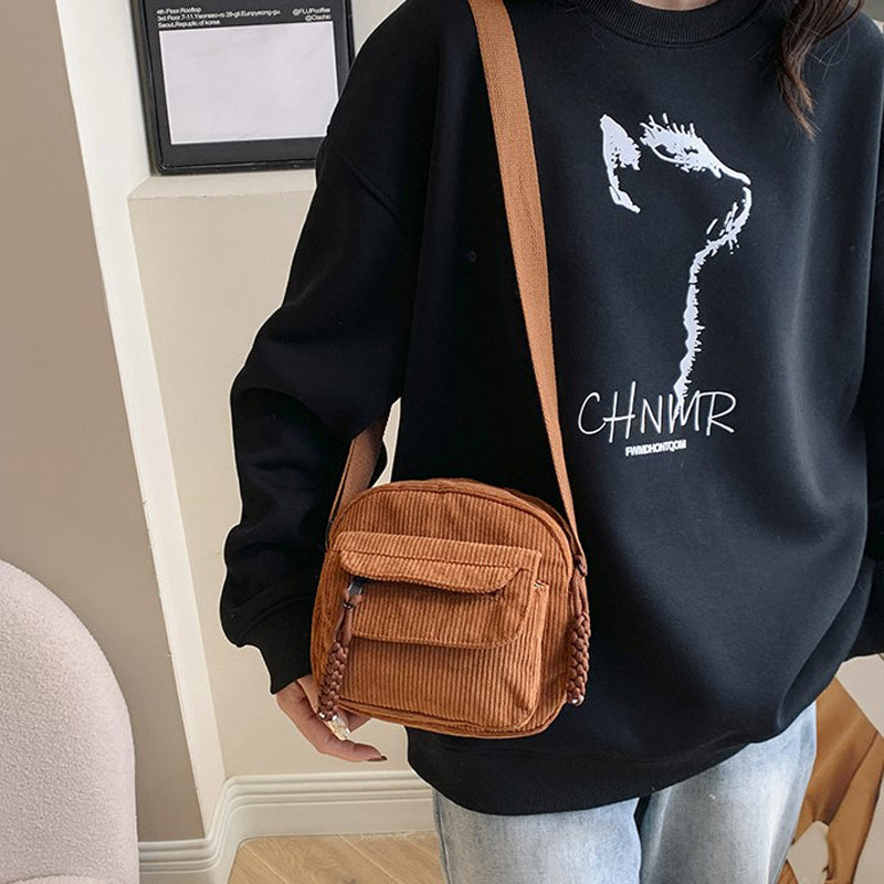 Celeste | Compact Corduroy Crossbody Bag for Women