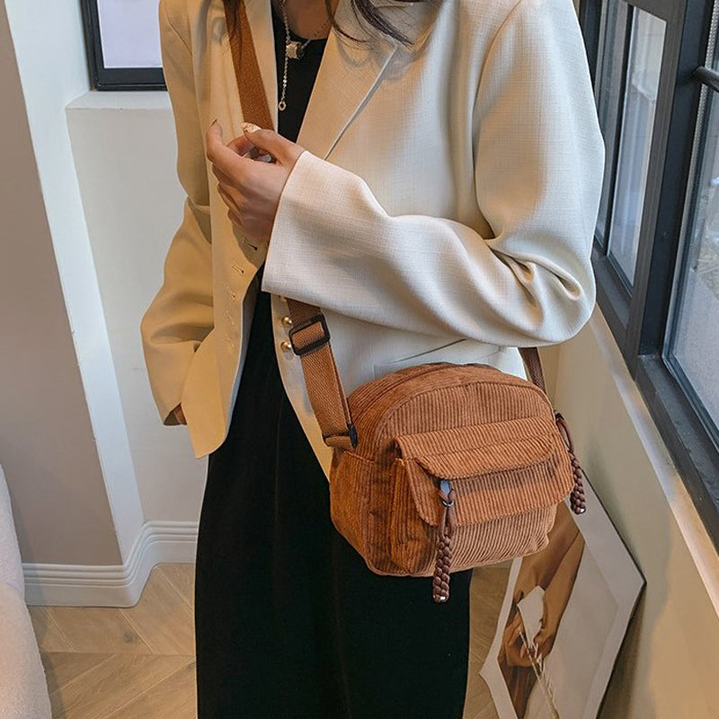 Celeste | Compact Corduroy Crossbody Bag for Women