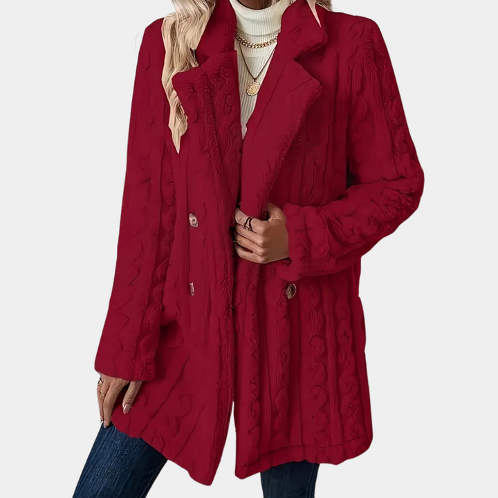 Violette | Hearty Cable Knit Winter Coat for Women