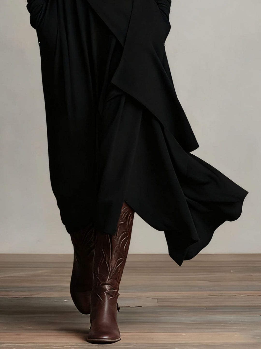 Kalie | Trimmed High Neck Maxi Dress for Women