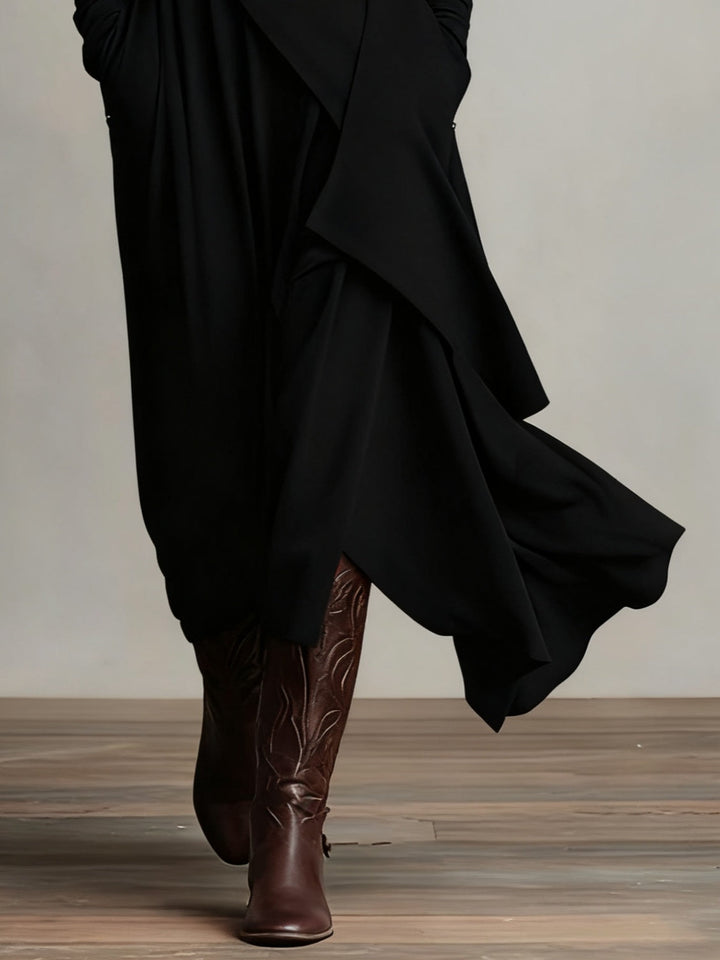 Kalie | Trimmed High Neck Maxi Dress for Women