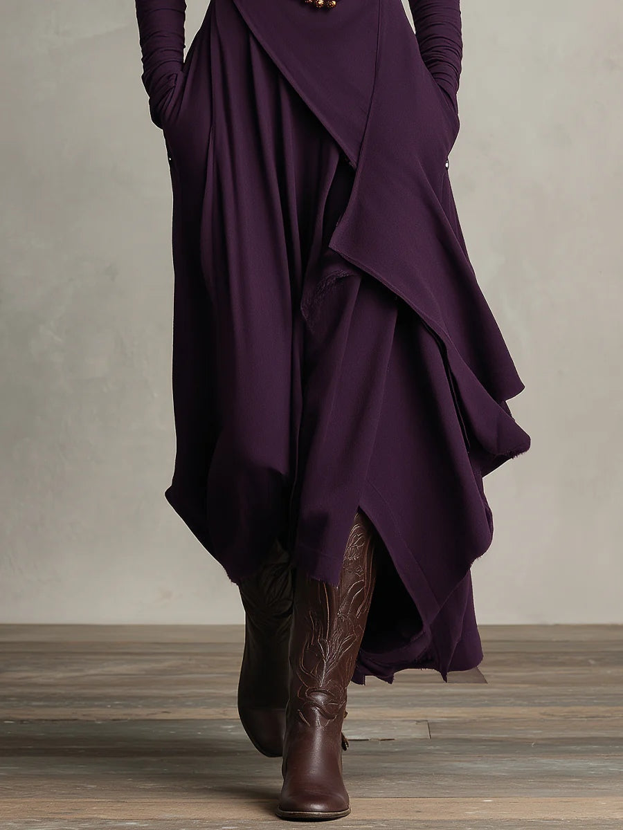 Kalie | Trimmed High Neck Maxi Dress for Women