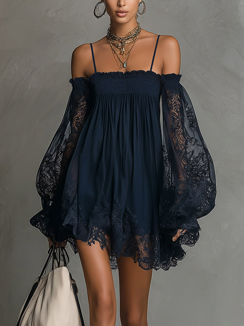 Helena | Bared Off Shoulder Lace Dress for Women
