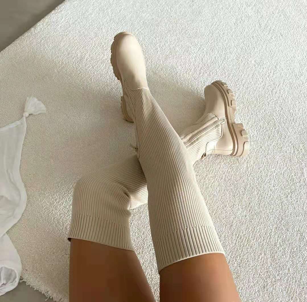 Sabine | Fastened Stretch Over The Knee Boots for Women