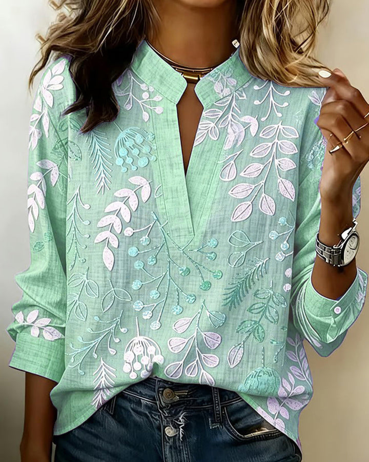 Matilda Rose | Cushioned Soft Touch Floral Blouse for Women