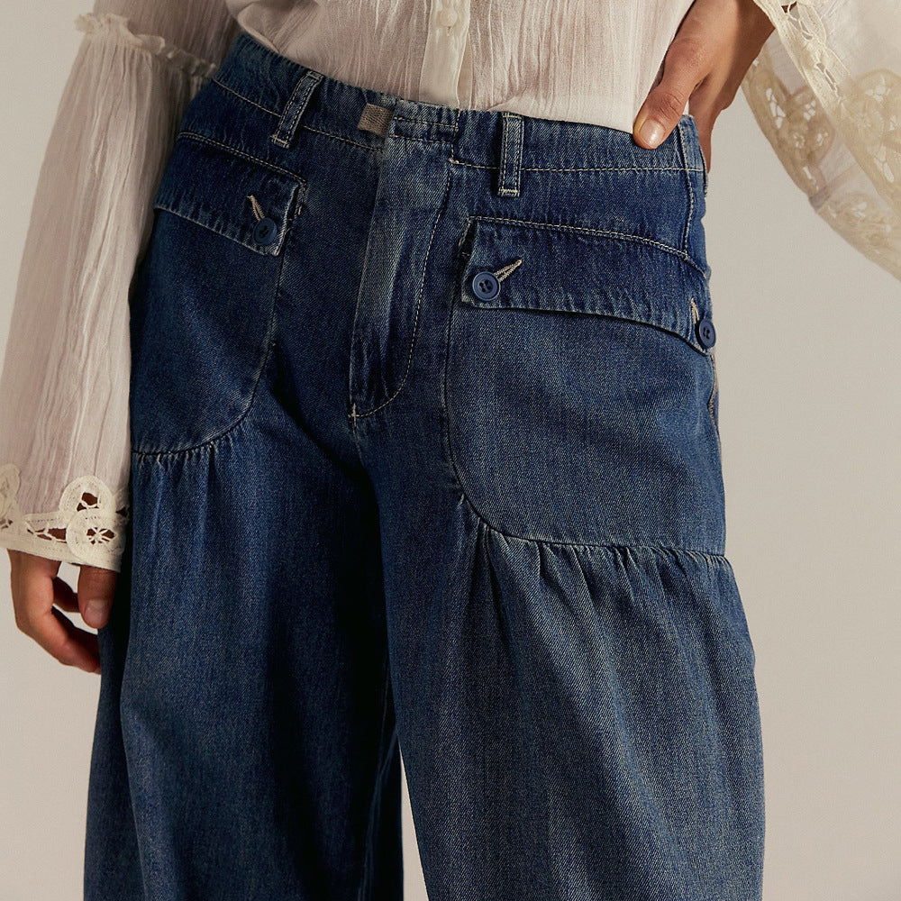 Leonie | Buoyant Cropped Wide Leg Jeans for Women