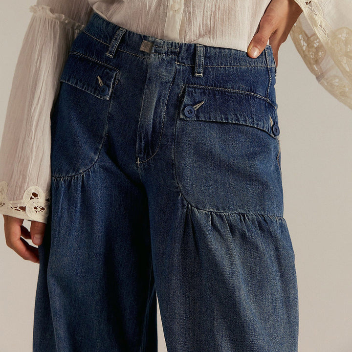 Leonie | Buoyant Cropped Wide Leg Jeans for Women