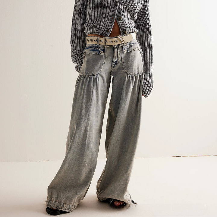 Leonie | Buoyant Cropped Wide Leg Jeans for Women