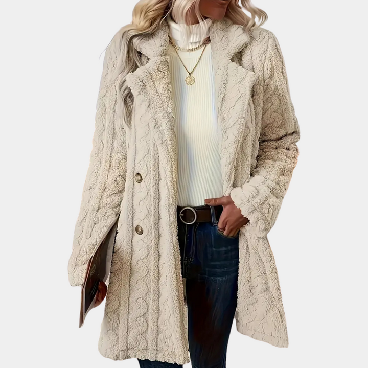 Violette | Hearty Cable Knit Winter Coat for Women