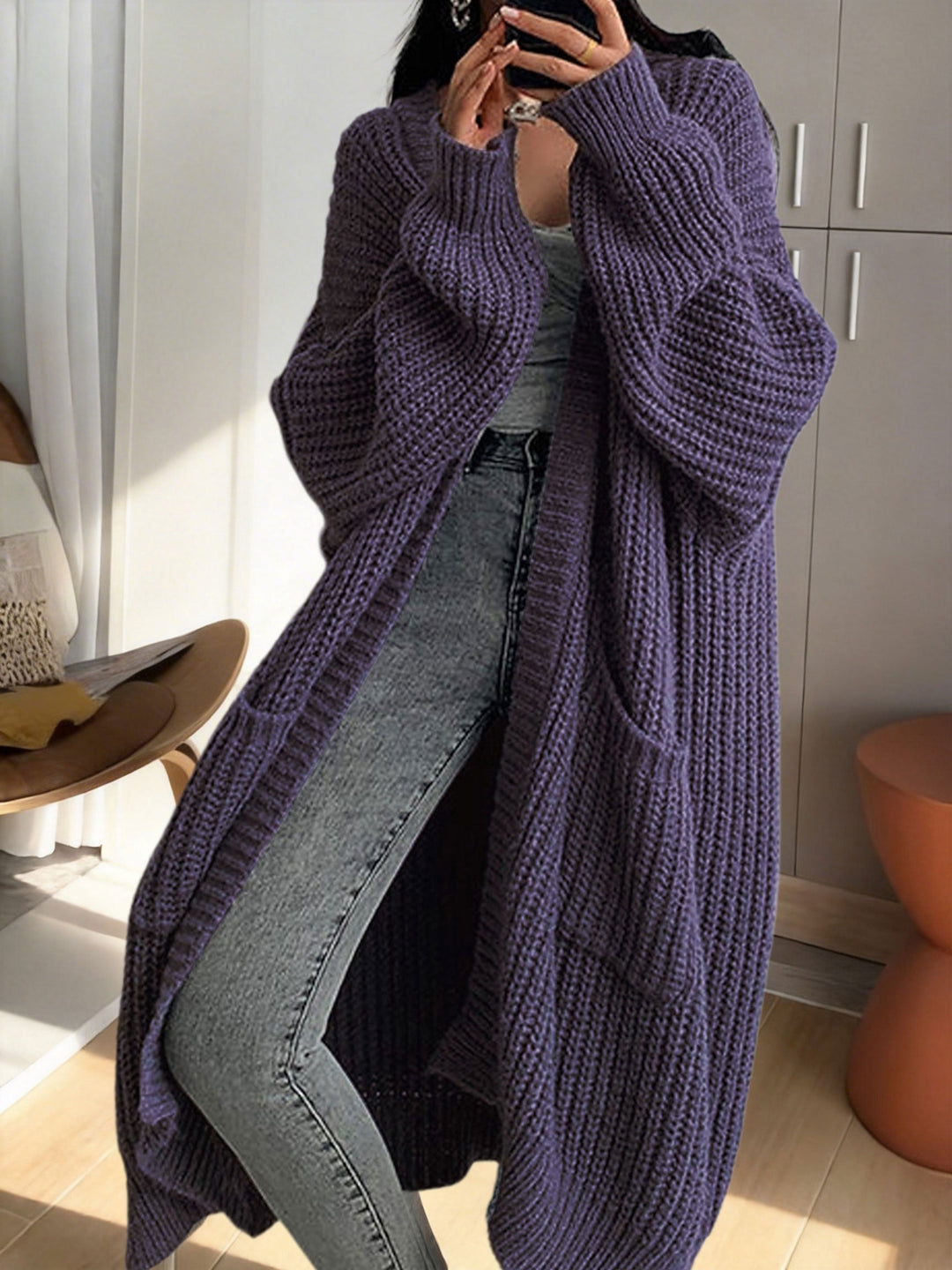 Isadora | Sweeping Longline Duster Knit Cardigan for Women