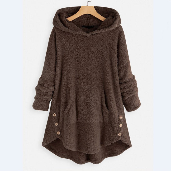 Wrenley | Fuzzy Fleece Zip Up Hoodie Sweatshirt for Women