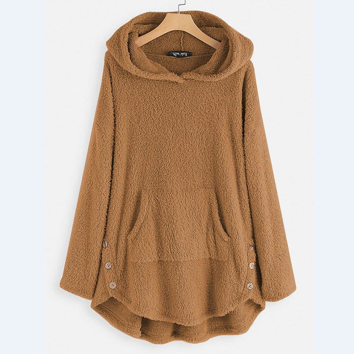 Wrenley | Fuzzy Fleece Zip Up Hoodie Sweatshirt for Women