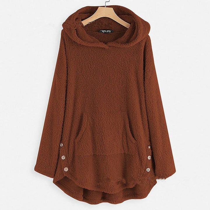 Wrenley | Fuzzy Fleece Zip Up Hoodie Sweatshirt for Women