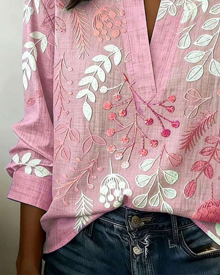 Matilda Rose | Cushioned Soft Touch Floral Blouse for Women