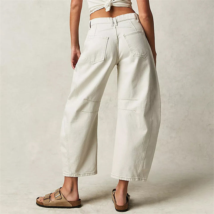Solene | Fluent Barrel Leg Wide Jeans for Women