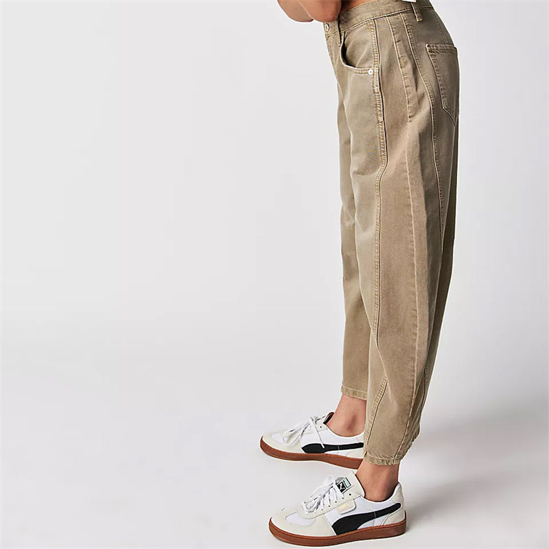 Solene | Fluent Barrel Leg Wide Jeans for Women