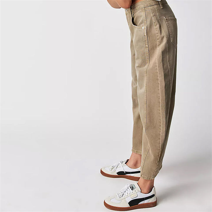 Solene | Fluent Barrel Leg Wide Jeans for Women