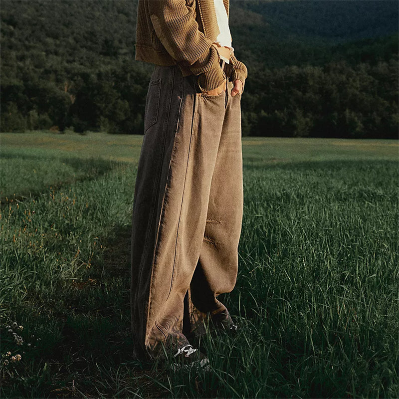 Solene | Fluent Barrel Leg Wide Jeans for Women