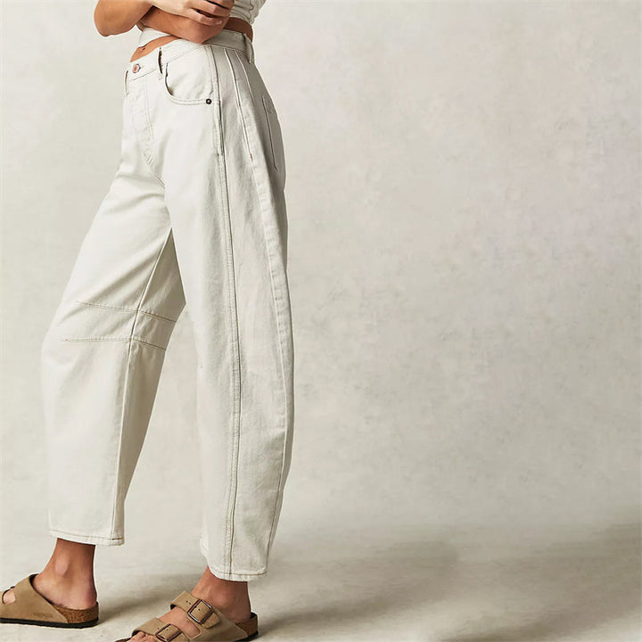 Solene | Fluent Barrel Leg Wide Jeans for Women
