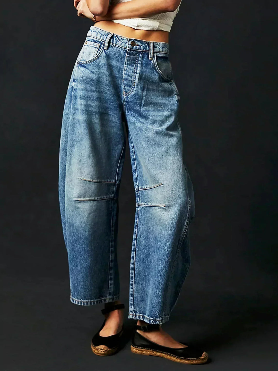 Ondine | Bold Leopard Print Baggy Wide Leg Jeans for Women