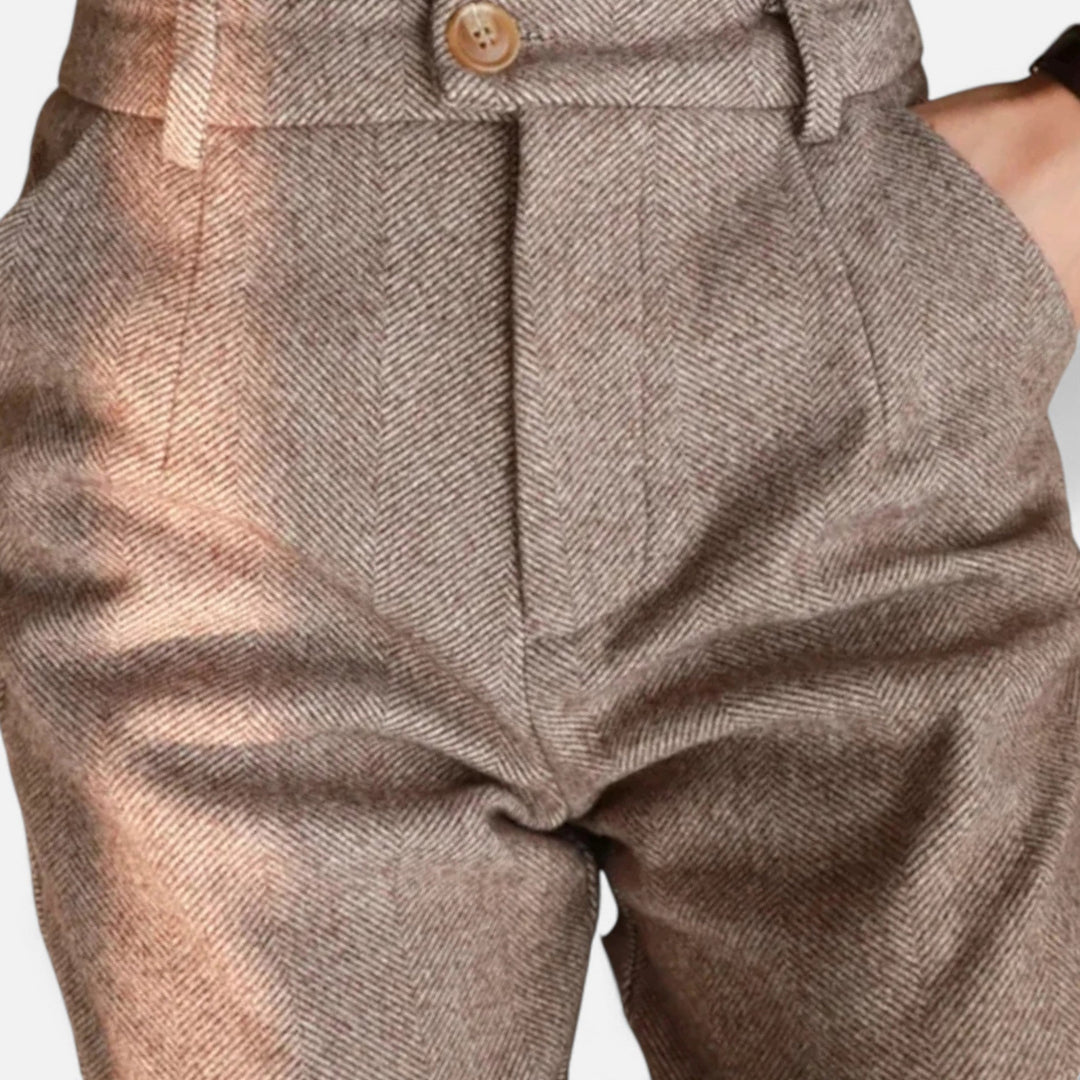 Cosette | Combed Tailored Wool Pants for Women