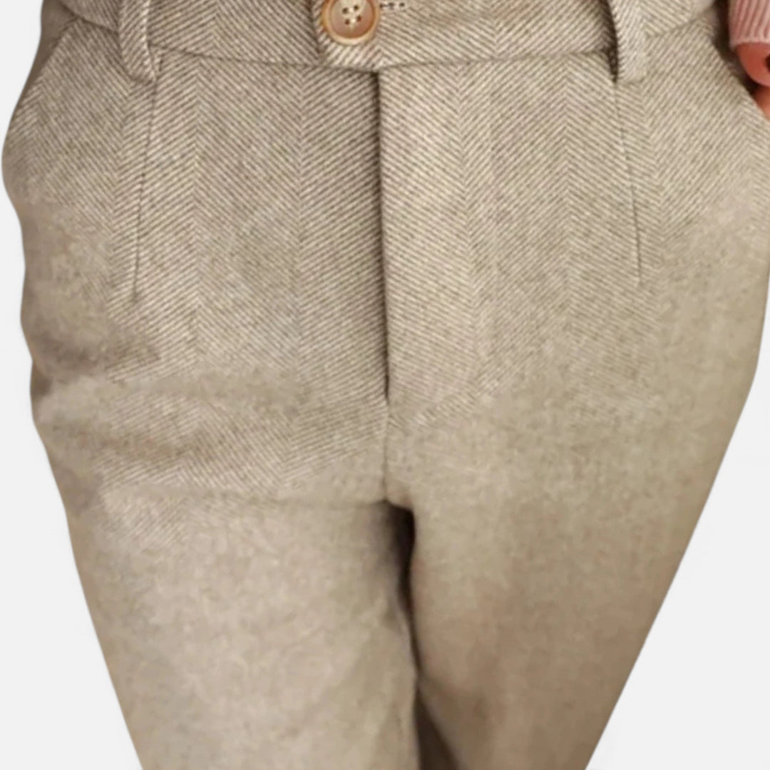 Cosette | Combed Tailored Wool Pants for Women