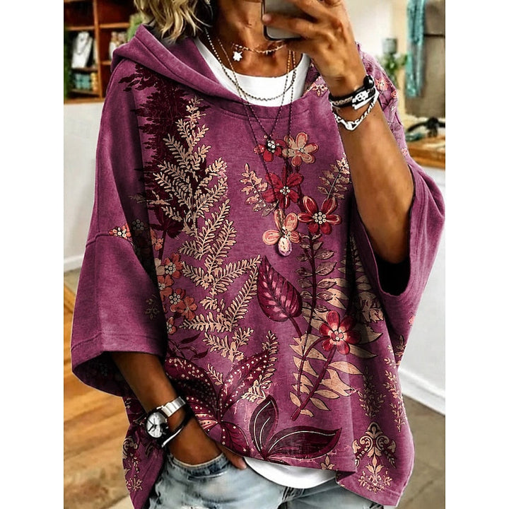 Victoria | Balmy Floral Pullover Hoodie for Women