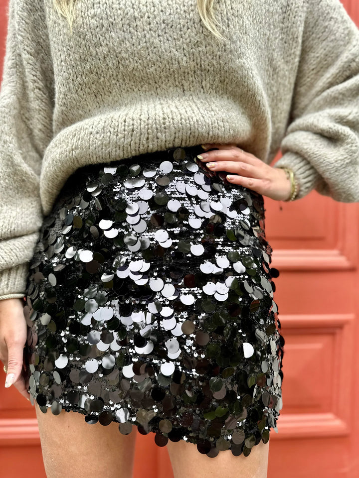 Lavinia | Dazzling Fitted Sequin Mini Skirt for Women