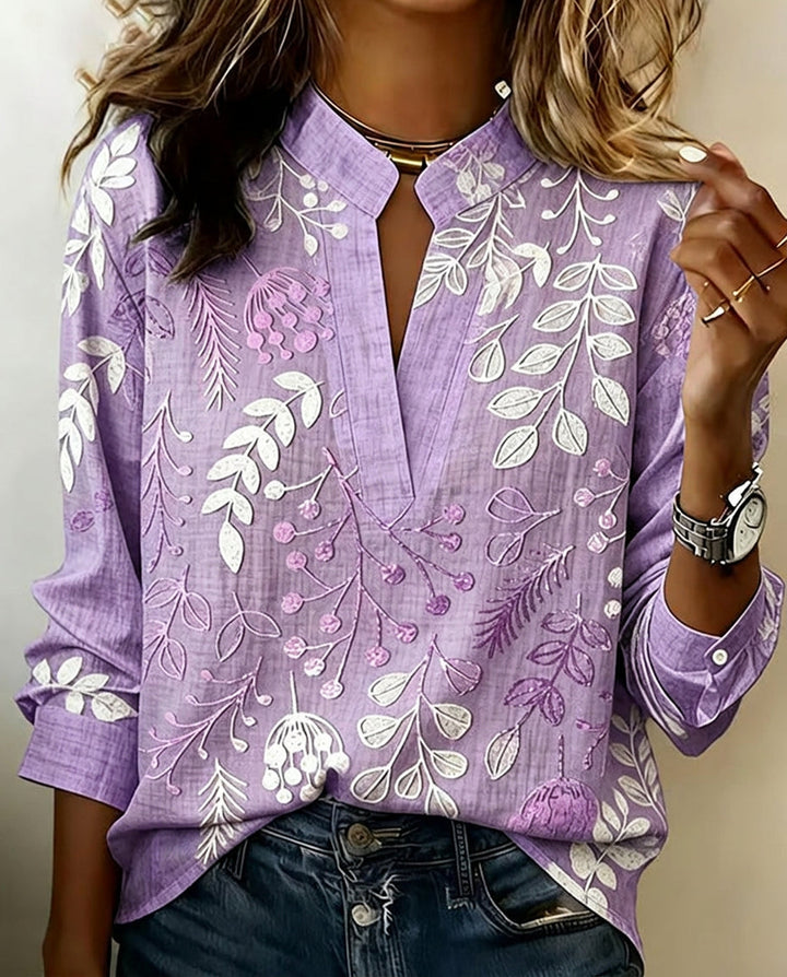 Matilda Rose | Cushioned Soft Touch Floral Blouse for Women