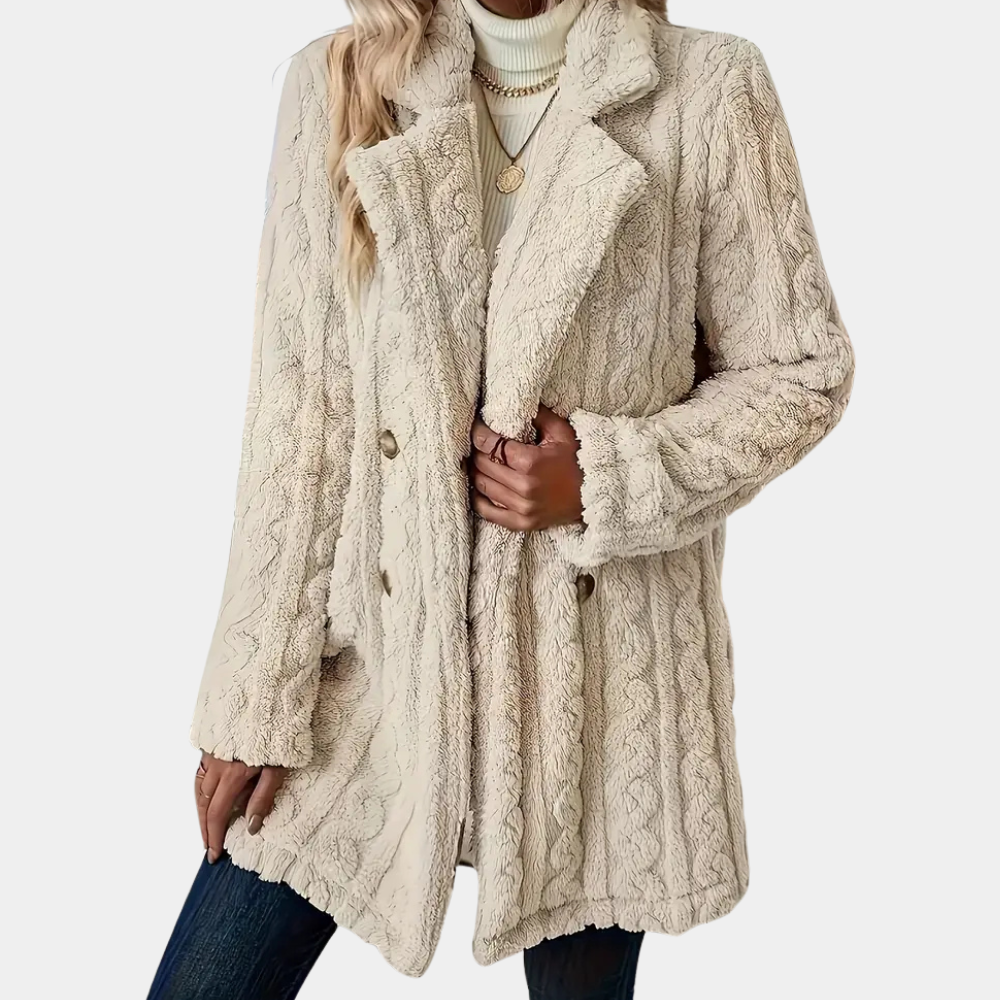 Violette | Hearty Cable Knit Winter Coat for Women