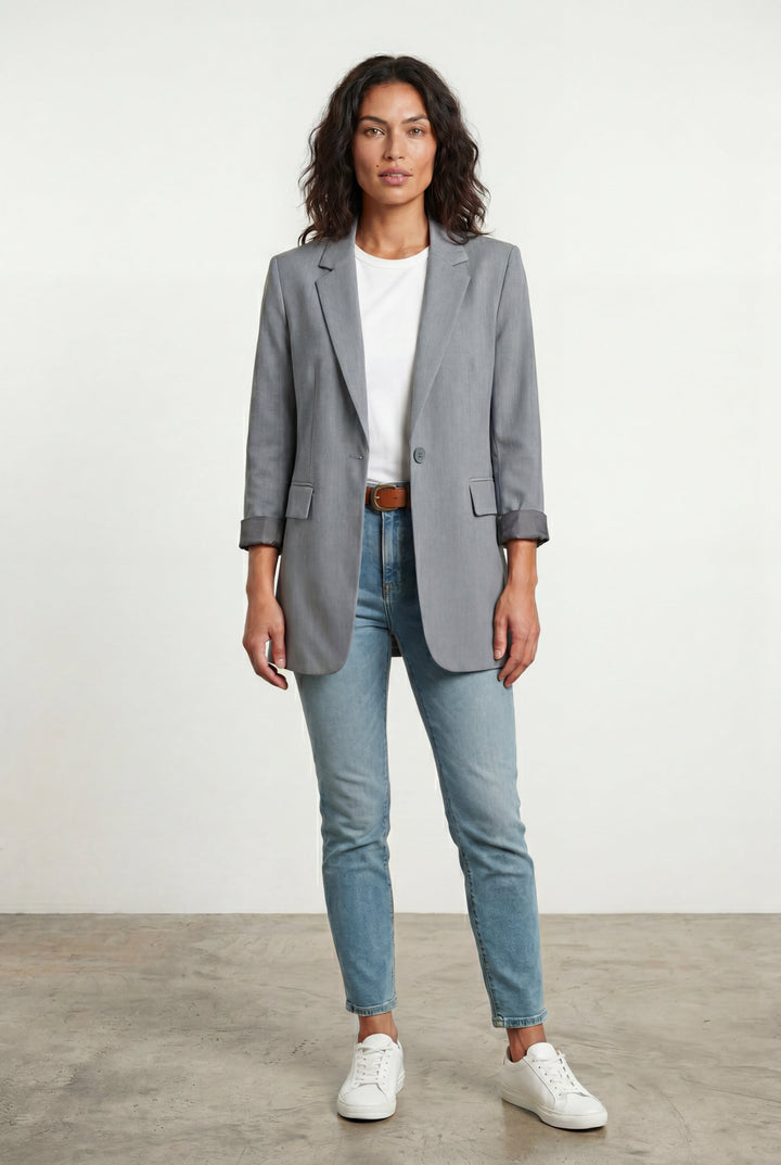 Maelle | Poised Longline Tailored Blazer for Women