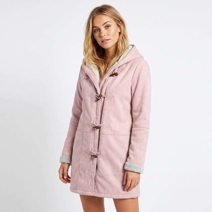 Colombine | Shorn Faux Shearling Duffle Coat for Women