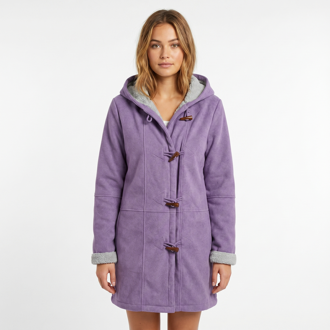 Colombine | Shorn Faux Shearling Duffle Coat for Women