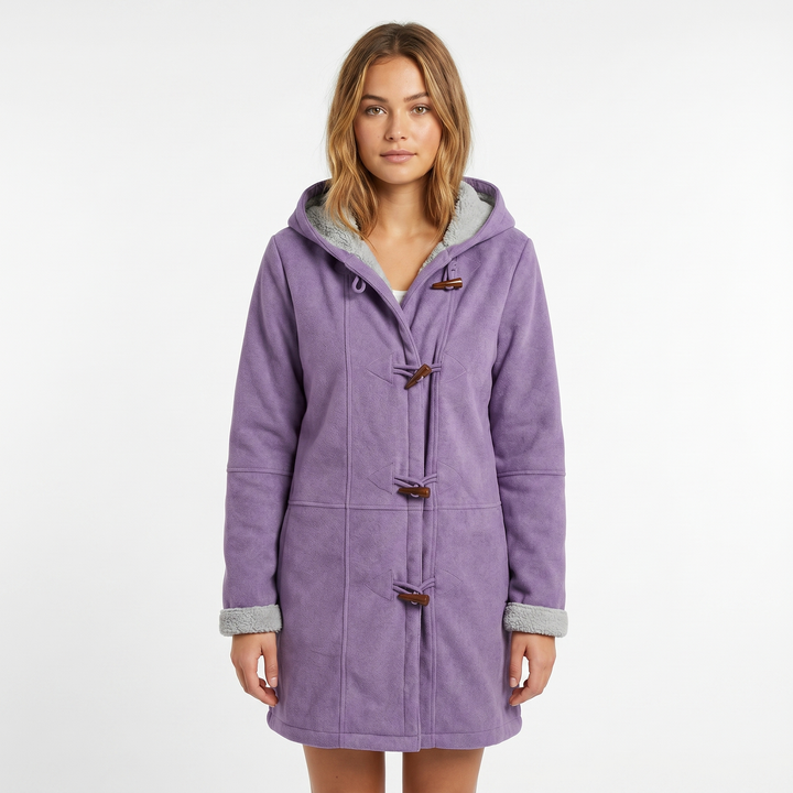 Colombine | Shorn Faux Shearling Duffle Coat for Women