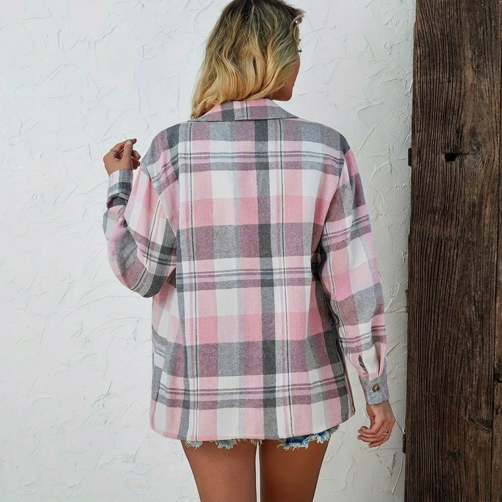 Mariette | Brimming Plaid Flannel Shirt for Women